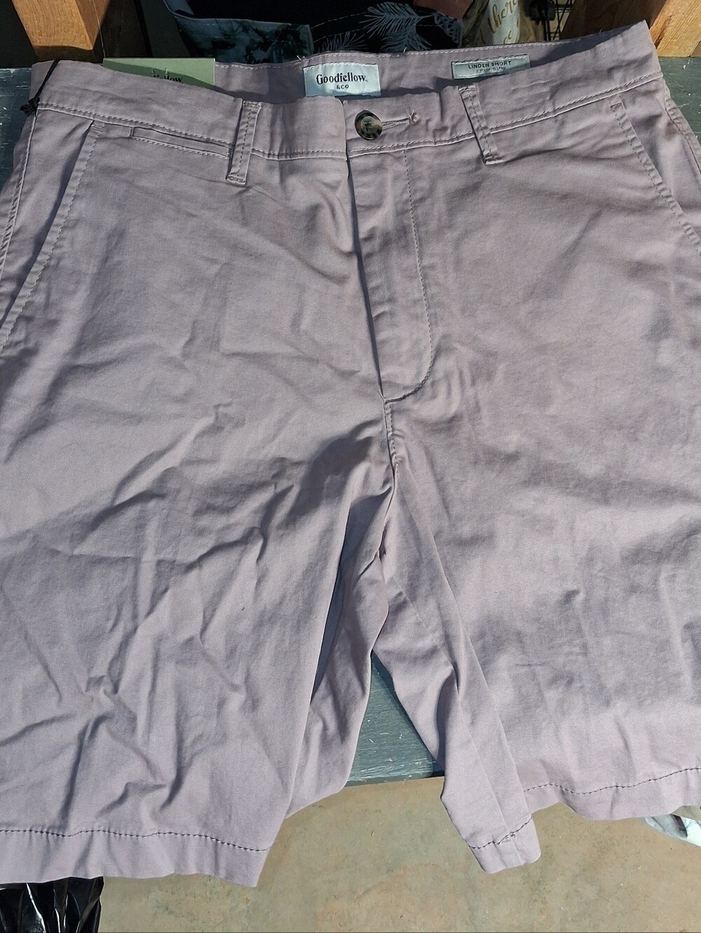 NWT Goodfellow & Co Men’s Light Lavender Flat-Front Chino Shorts 9" Inseam
